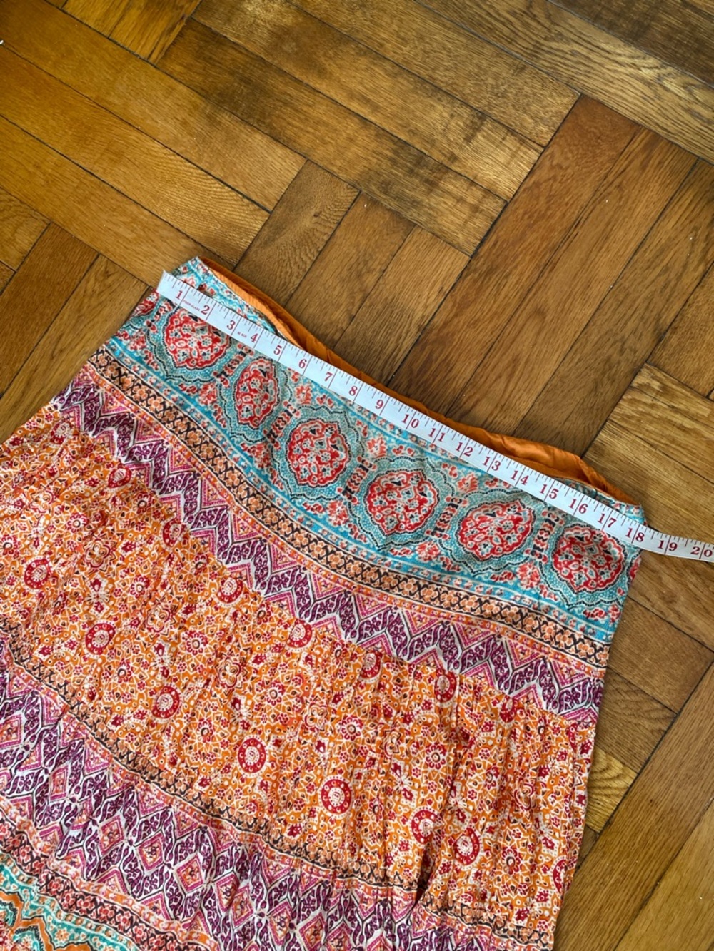 Lauren Ralph Lauren Boho Tiered Maxi Skirt Size L - Picture 4 of 7